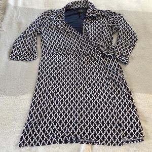 LAST CHANCE - Navy business casual wrap dress